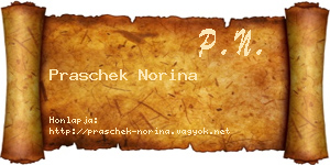 Praschek Norina névjegykártya